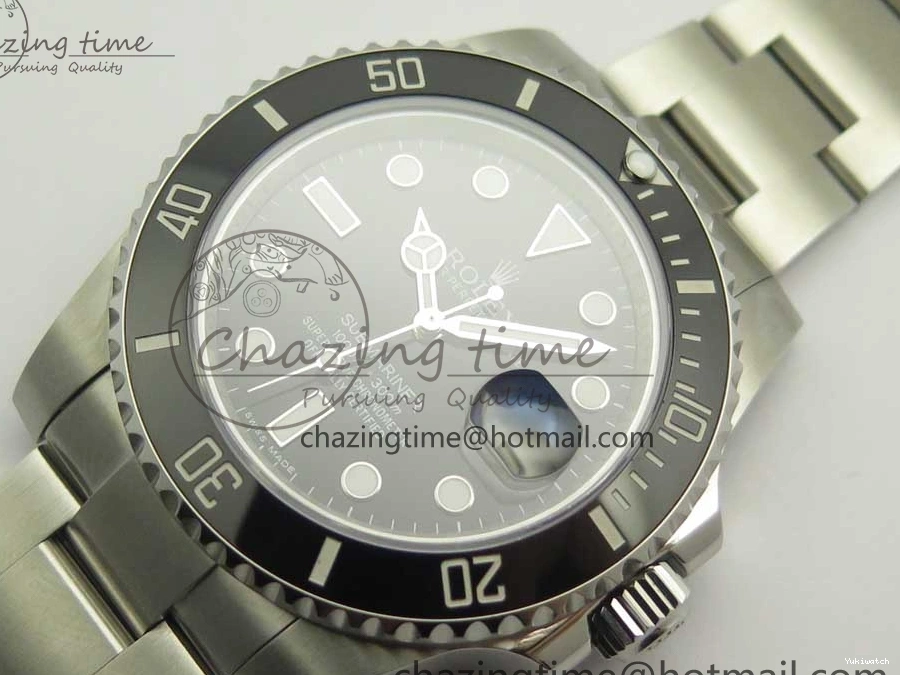 on SS Edition Bracelet 1:1 Best VR3135 Black 904L Ceramic VRF Submariner 116610 LN 0116